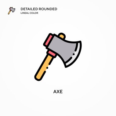 Axe vektör simgesi. Modern vektör illüstrasyon kavramları. Düzenlemesi ve kişiselleştirmesi kolay.