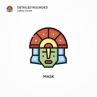 Maske vektör simgesi. Modern vektör illüstrasyon kavramları. Düzenlemesi ve kişiselleştirmesi kolay.