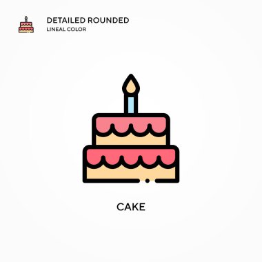 Kek vektör simgesi. Modern vektör illüstrasyon kavramları. Düzenlemesi ve kişiselleştirmesi kolay.