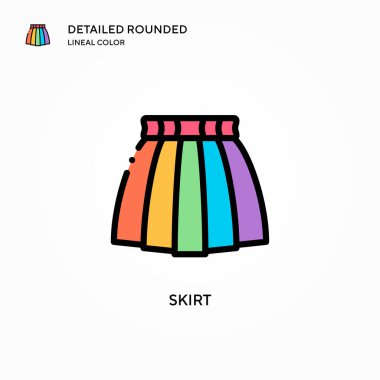 Etek vektör simgesi. Modern vektör illüstrasyon kavramları. Düzenlemesi ve kişiselleştirmesi kolay.