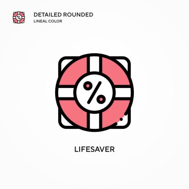 Lifesaver vektör simgesi. Modern vektör illüstrasyon kavramları. Düzenlemesi ve kişiselleştirmesi kolay.