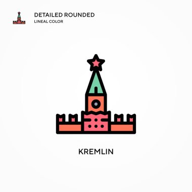 Kremlin vektör simgesi. Modern vektör illüstrasyon kavramları. Düzenlemesi ve kişiselleştirmesi kolay.