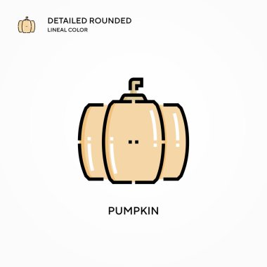 Balkabağı vektör simgesi. Modern vektör illüstrasyon kavramları. Düzenlemesi ve kişiselleştirmesi kolay.