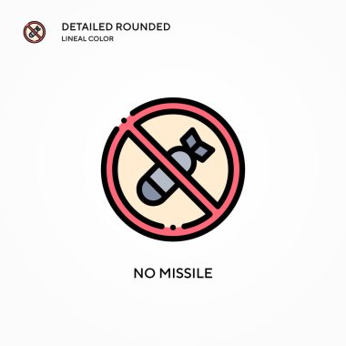 Füze vektör simgesi yok. Modern vektör illüstrasyon kavramları. Düzenlemesi ve kişiselleştirmesi kolay.