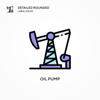 Petrol pompası vektör simgesi. Modern vektör illüstrasyon kavramları. Düzenlemesi ve kişiselleştirmesi kolay.