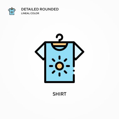 Gömlek vektör simgesi. Modern vektör illüstrasyon kavramları. Düzenlemesi ve kişiselleştirmesi kolay.