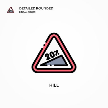 Tepe vektör simgesi. Modern vektör illüstrasyon kavramları. Düzenlemesi ve kişiselleştirmesi kolay.