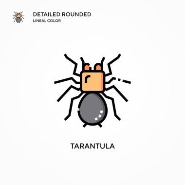 Tarantula vektör simgesi. Modern vektör illüstrasyon kavramları. Düzenlemesi ve kişiselleştirmesi kolay.