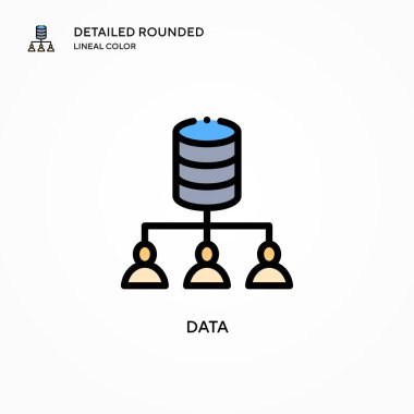 Veri vektör simgesi. Modern vektör illüstrasyon kavramları. Düzenlemesi ve kişiselleştirmesi kolay.