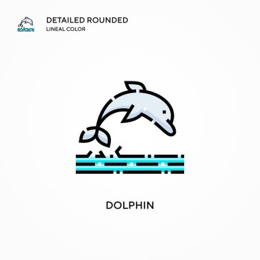 Yunus vektör simgesi. Modern vektör illüstrasyon kavramları. Düzenlemesi ve kişiselleştirmesi kolay.