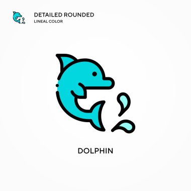 Yunus vektör simgesi. Modern vektör illüstrasyon kavramları. Düzenlemesi ve kişiselleştirmesi kolay.