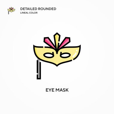 Göz maskesi vektör simgesi. Modern vektör illüstrasyon kavramları. Düzenlemesi ve kişiselleştirmesi kolay.
