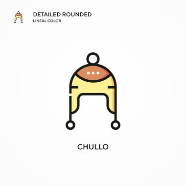 Chullo vektör simgesi. Modern vektör illüstrasyon kavramları. Düzenlemesi ve kişiselleştirmesi kolay.