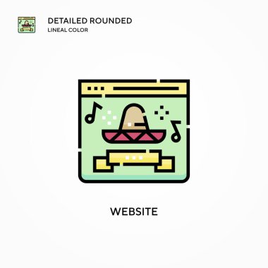 Web sitesi vektör simgesi. Modern vektör illüstrasyon kavramları. Düzenlemesi ve kişiselleştirmesi kolay.