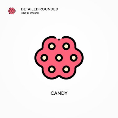 Şeker vektör simgesi. Modern vektör illüstrasyon kavramları. Düzenlemesi ve kişiselleştirmesi kolay.