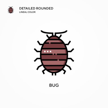 Böcek vektör simgesi. Modern vektör illüstrasyon kavramları. Düzenlemesi ve kişiselleştirmesi kolay.
