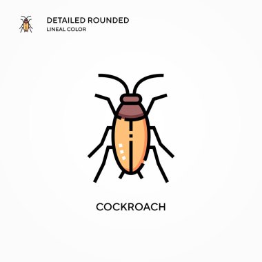 Hamamböceği vektör simgesi. Modern vektör illüstrasyon kavramları. Düzenlemesi ve kişiselleştirmesi kolay.