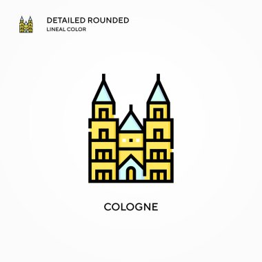 Köln vektör simgesi. Modern vektör illüstrasyon kavramları. Düzenlemesi ve kişiselleştirmesi kolay.
