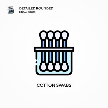 Pamuk örnekleri vektör simgesini temizler. Modern vektör illüstrasyon kavramları. Düzenlemesi ve kişiselleştirmesi kolay.