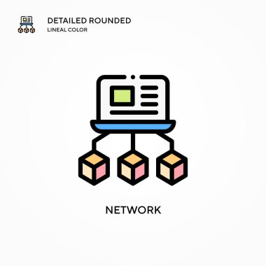Ağ vektör simgesi. Modern vektör illüstrasyon kavramları. Düzenlemesi ve kişiselleştirmesi kolay.