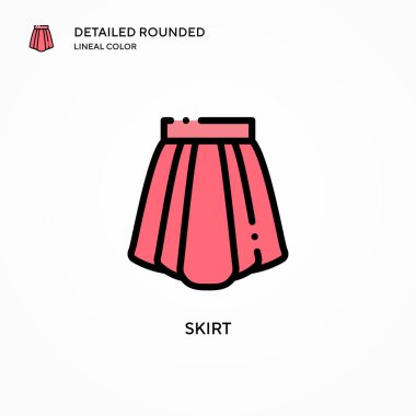 Etek vektör simgesi. Modern vektör illüstrasyon kavramları. Düzenlemesi ve kişiselleştirmesi kolay.