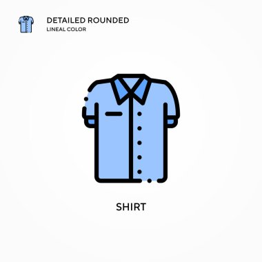 Gömlek vektör simgesi. Modern vektör illüstrasyon kavramları. Düzenlemesi ve kişiselleştirmesi kolay.