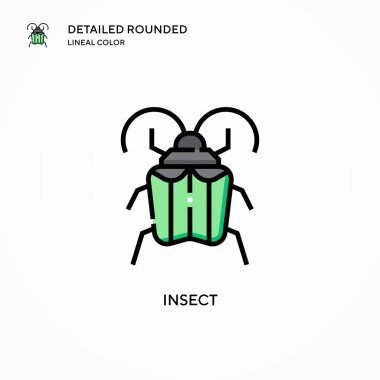 Böcek vektör simgesi. Modern vektör illüstrasyon kavramları. Düzenlemesi ve kişiselleştirmesi kolay.