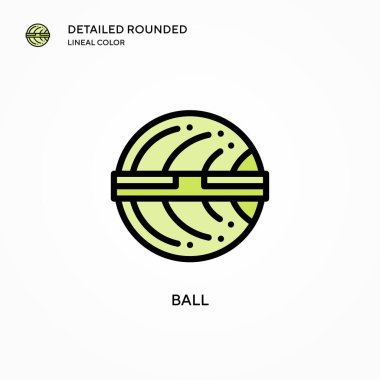 Top vektör simgesi. Modern vektör illüstrasyon kavramları. Düzenlemesi ve kişiselleştirmesi kolay.