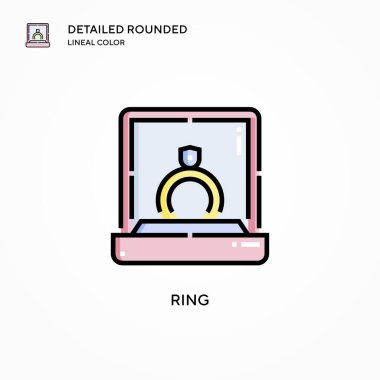 Halka vektör simgesi. Modern vektör illüstrasyon kavramları. Düzenlemesi ve kişiselleştirmesi kolay.