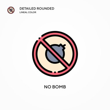 Bomba vektör ikonu yok. Modern vektör illüstrasyon kavramları. Düzenlemesi ve kişiselleştirmesi kolay.