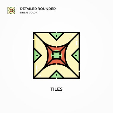 Döşeme vektör simgesi. Modern vektör illüstrasyon kavramları. Düzenlemesi ve kişiselleştirmesi kolay.