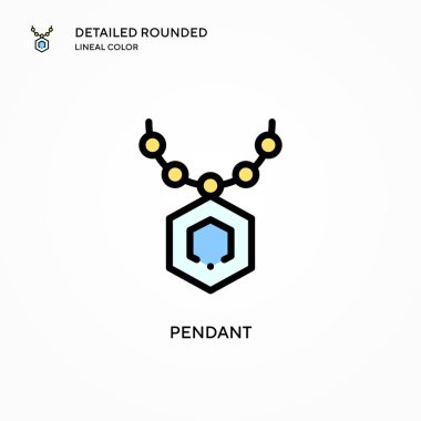 Kolye vektör simgesi. Modern vektör illüstrasyon kavramları. Düzenlemesi ve kişiselleştirmesi kolay.