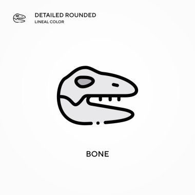 Kemik vektör simgesi. Modern vektör illüstrasyon kavramları. Düzenlemesi ve kişiselleştirmesi kolay.