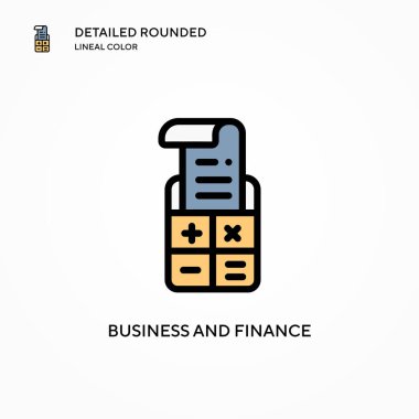 İş ve finans vektör simgesi. Modern vektör illüstrasyon kavramları. Düzenlemesi ve kişiselleştirmesi kolay.