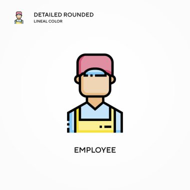 Çalışan vektör simgesi. Modern vektör illüstrasyon kavramları. Düzenlemesi ve kişiselleştirmesi kolay.