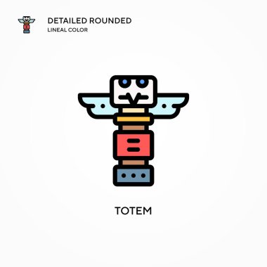 Totem vektör simgesi. Modern vektör illüstrasyon kavramları. Düzenlemesi ve kişiselleştirmesi kolay.