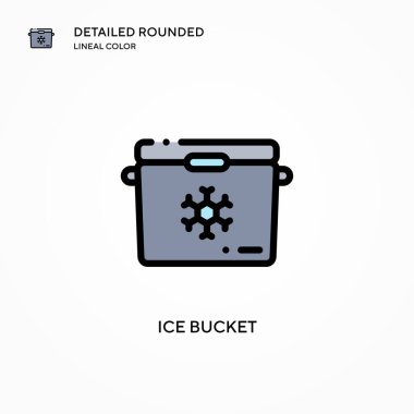 Buz kovası vektör simgesi. Modern vektör illüstrasyon kavramları. Düzenlemesi ve kişiselleştirmesi kolay.