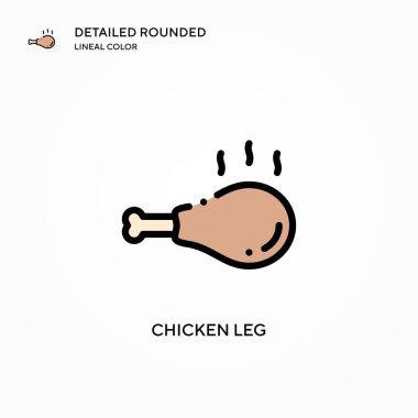 Tavuk budu vektör simgesi. Modern vektör illüstrasyon kavramları. Düzenlemesi ve kişiselleştirmesi kolay.