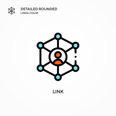 Bağlantı vektör simgesi. Modern vektör illüstrasyon kavramları. Düzenlemesi ve kişiselleştirmesi kolay.