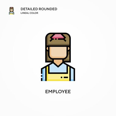 Çalışan vektör simgesi. Modern vektör illüstrasyon kavramları. Düzenlemesi ve kişiselleştirmesi kolay.