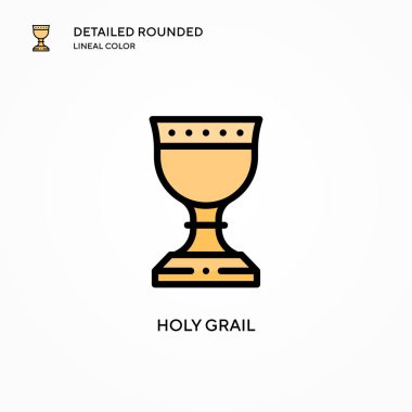 Kutsal Kase vektör simgesi. Modern vektör illüstrasyon kavramları. Düzenlemesi ve kişiselleştirmesi kolay.