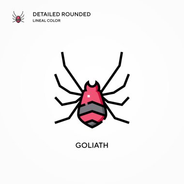 Goliath vektör simgesi. Modern vektör illüstrasyon kavramları. Düzenlemesi ve kişiselleştirmesi kolay.