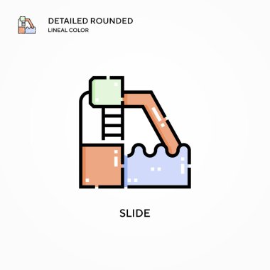 Kaydırma vektör simgesi. Modern vektör illüstrasyon kavramları. Düzenlemesi ve kişiselleştirmesi kolay.