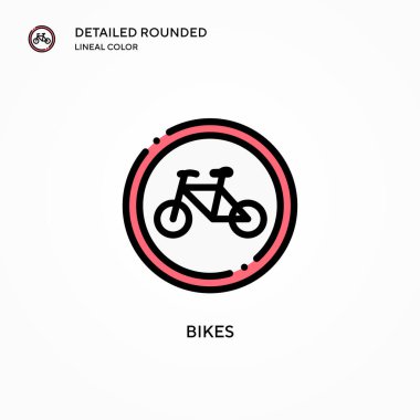 Bisiklet vektör simgesi. Modern vektör illüstrasyon kavramları. Düzenlemesi ve kişiselleştirmesi kolay.