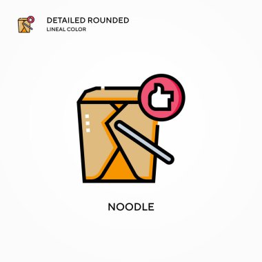 Erişte vektör simgesi. Modern vektör illüstrasyon kavramları. Düzenlemesi ve kişiselleştirmesi kolay.