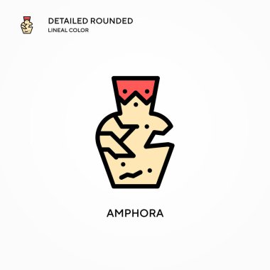 Amforo vektör simgesi. Modern vektör illüstrasyon kavramları. Düzenlemesi ve kişiselleştirmesi kolay.