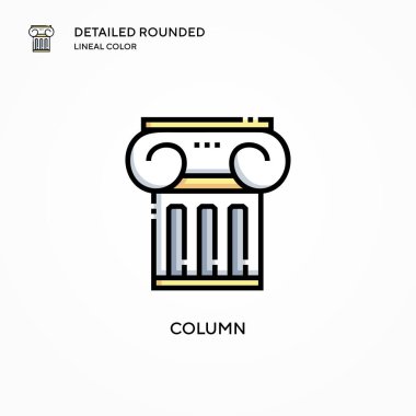 Sütun vektör simgesi. Modern vektör illüstrasyon kavramları. Düzenlemesi ve kişiselleştirmesi kolay.