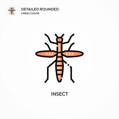 Böcek vektör simgesi. Modern vektör illüstrasyon kavramları. Düzenlemesi ve kişiselleştirmesi kolay.