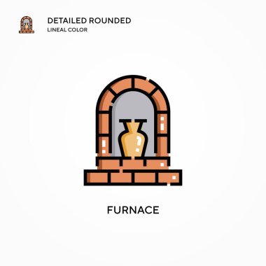Fırın vektör simgesi. Modern vektör illüstrasyon kavramları. Düzenlemesi ve kişiselleştirmesi kolay.
