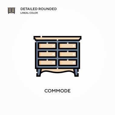 Klozet vektör simgesi. Modern vektör illüstrasyon kavramları. Düzenlemesi ve kişiselleştirmesi kolay.